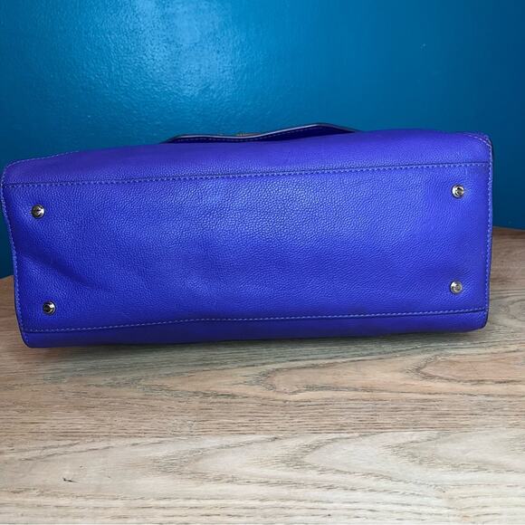 Givenchy Obsedia Medium Flap Pebbled Calfskin Satchel Purse Bag Concord Purple - Picture 7 of 15